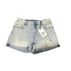 Cosmic Blue Love Distressed Cuffed Jean Short in Riptide Size 27
